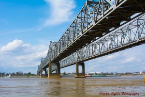 Twin Bridges on the Mississippi River at Natchez, Ms.